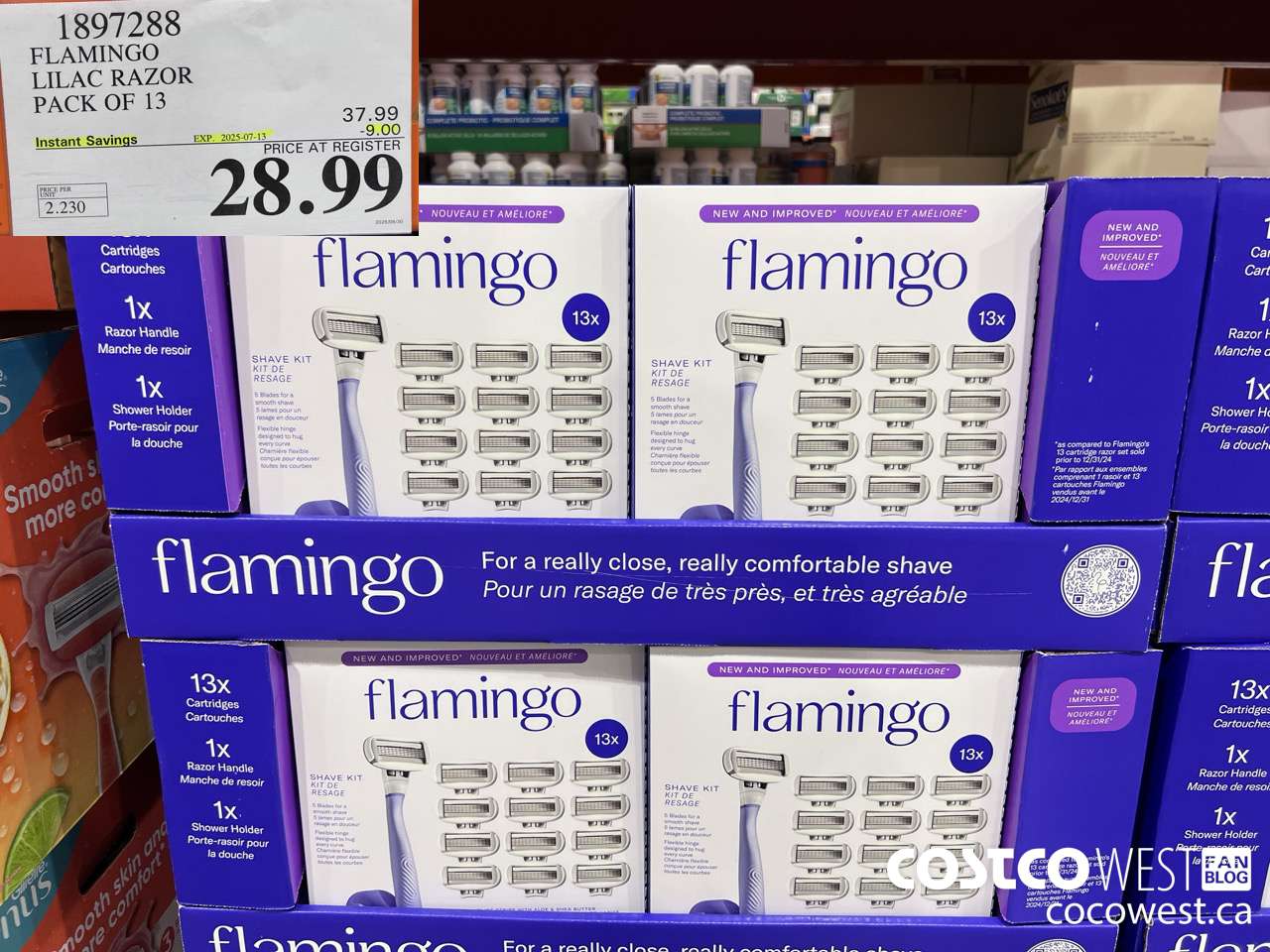 1897288 FLAMINGO LILAC RAZOR PACK OF 13 ($9.00 INSTANT SAVINGS EXPIRES ON 2025-07-31) $28.99
