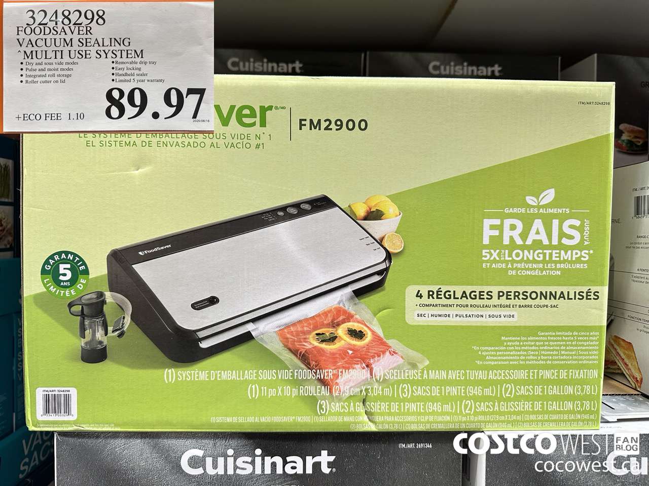 3248298 FOODSAVER VACUUM SEALING SYSTEM $89.97