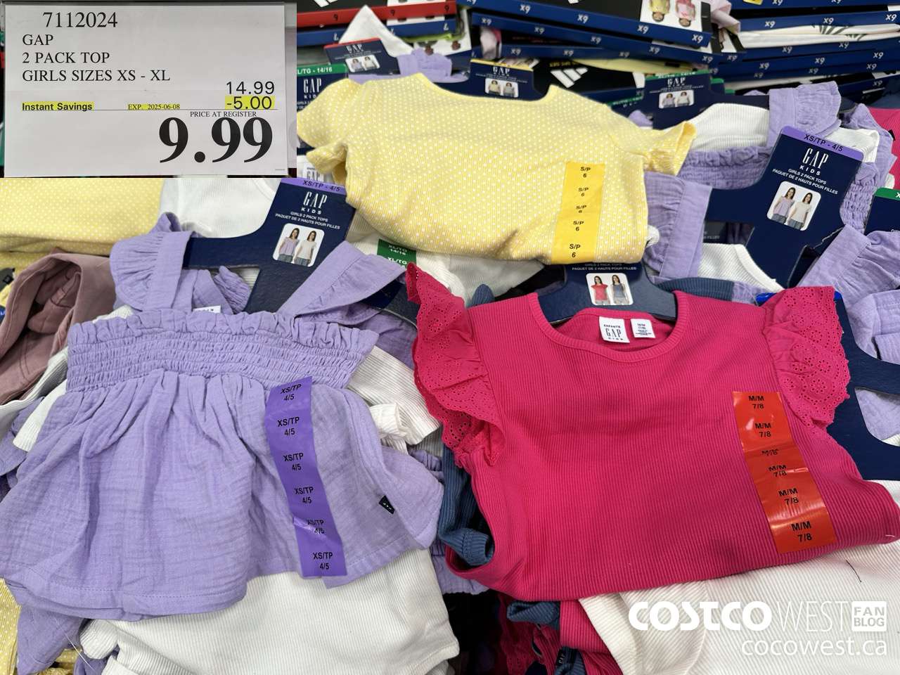 7112024 GAP 2 PACK TOP GIRLS SIZES XS-XL ($5.00 INSTANT SAVINGS EXPIRES ON 2025-06-08) $9.99
