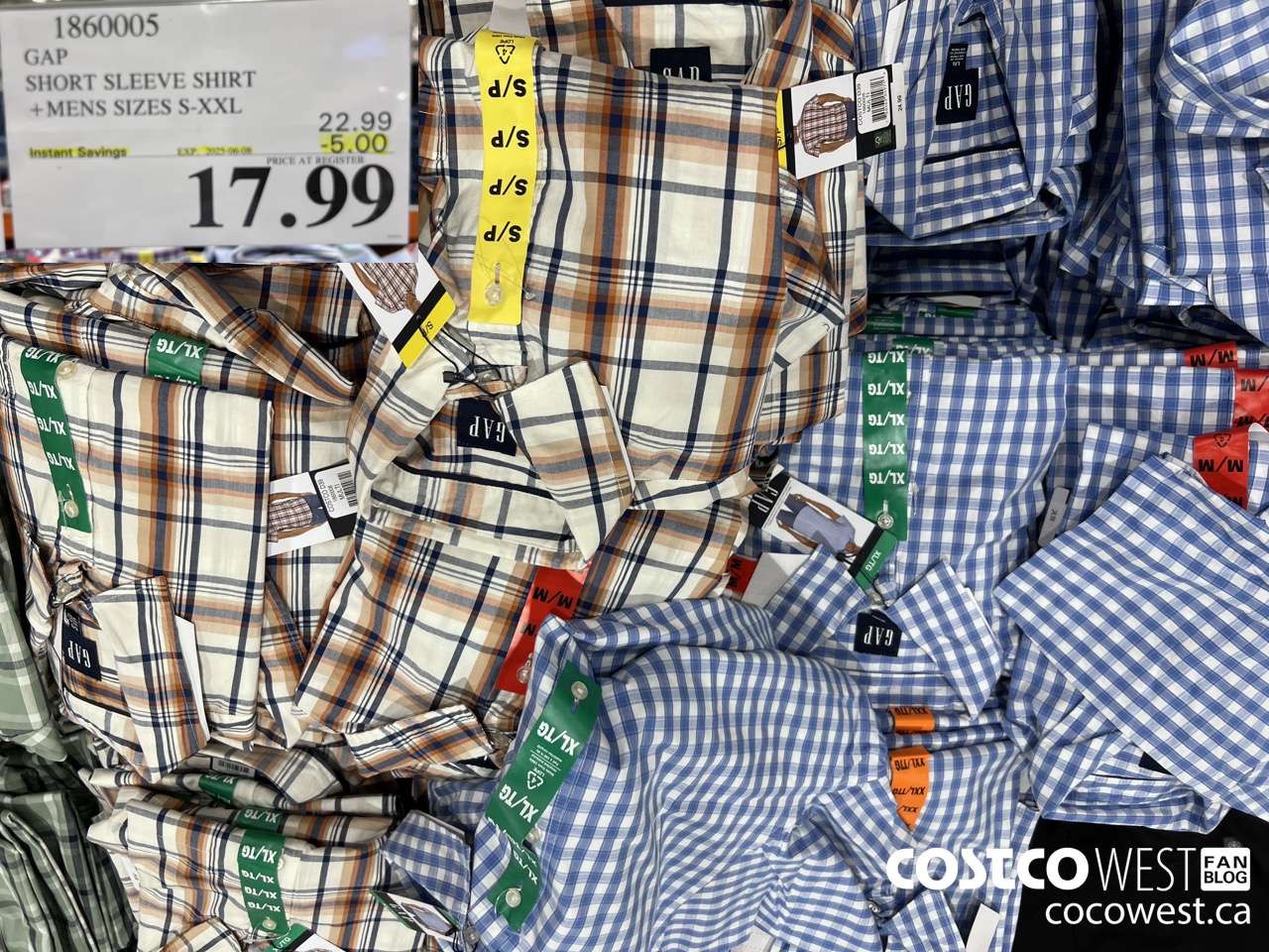 1860005 GAP SHORT SLEEVE SHIRT MENS SIZES S-XXL ($5.00 INSTANT SAVINGS EXPIRES ON 2025-06-08) $17.99