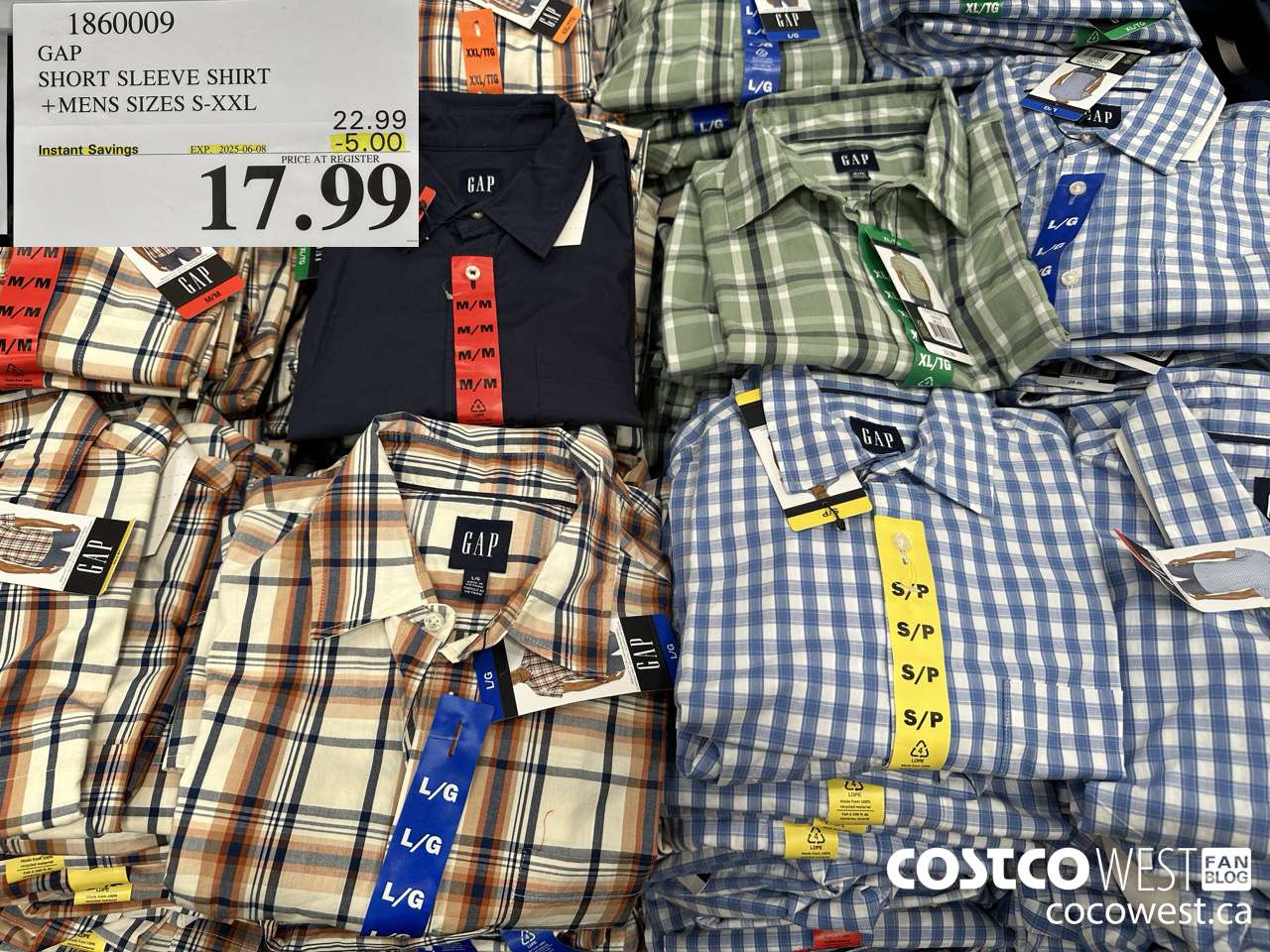 1860009 GAP SHORT SLEEVE SHIRT MENS SIZES S-XXL ($5.00 INSTANT SAVINGS EXPIRES ON 2025-06-08) $17.99