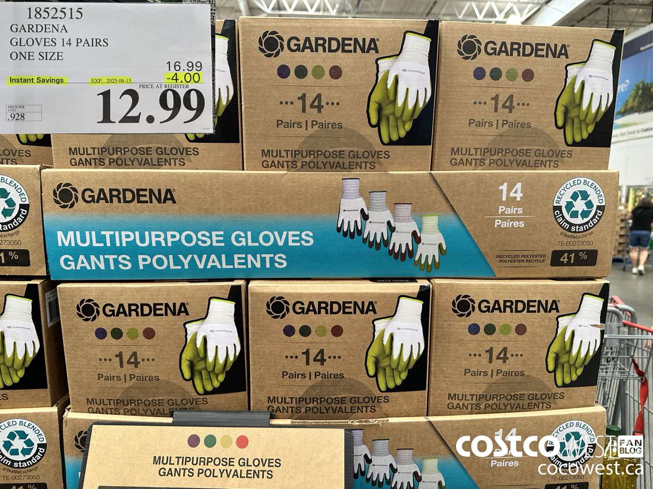 1852515 GARDENA GLOVES 14 PAIR ONE SIZE ($4.00 INSTANT SAVINGS EXPIRES ON 2025-06-15) $12.99