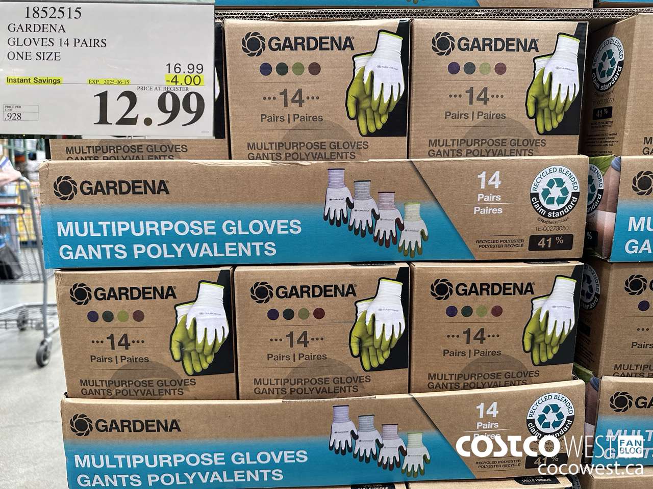 1852515 GARDENA GLOVES 14 PAIR ONE SIZE ($4.00 INSTANT SAVINGS EXPIRES ON 2025-06-15) $12.99