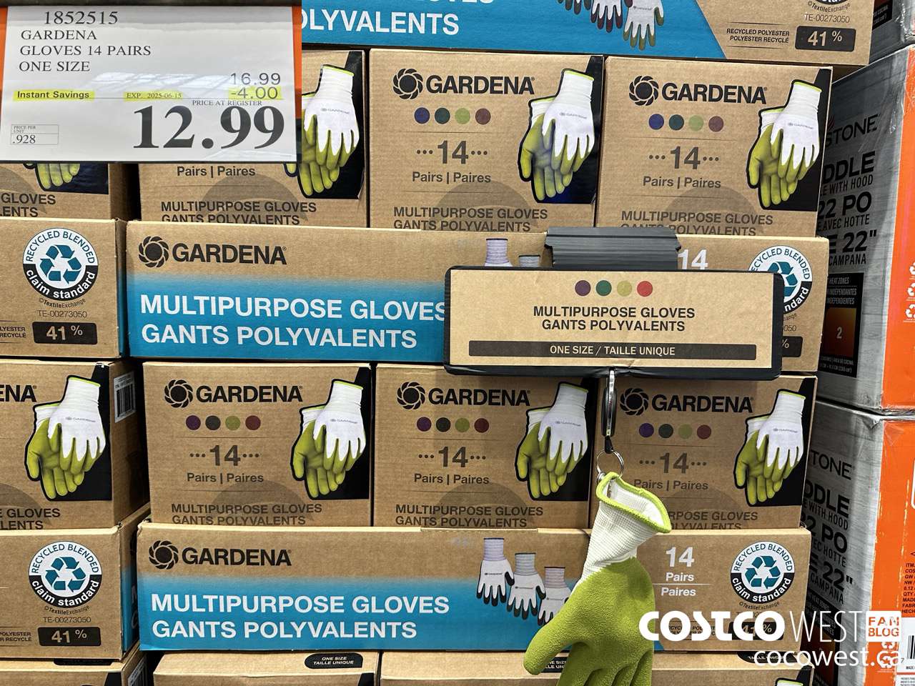 1852515 GARDENA GLOVES 14 PAIR ONE SIZE ($4.00 INSTANT SAVINGS EXPIRES ON 2025-06-15) $12.99