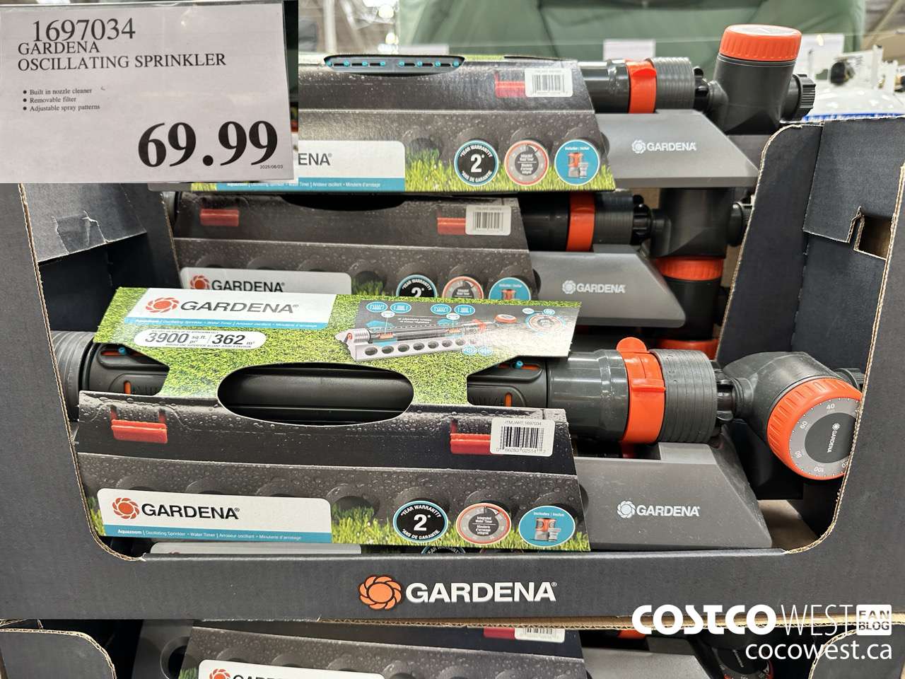 1697034 GARDENA OSCILLATING SPRINKLER $69.99