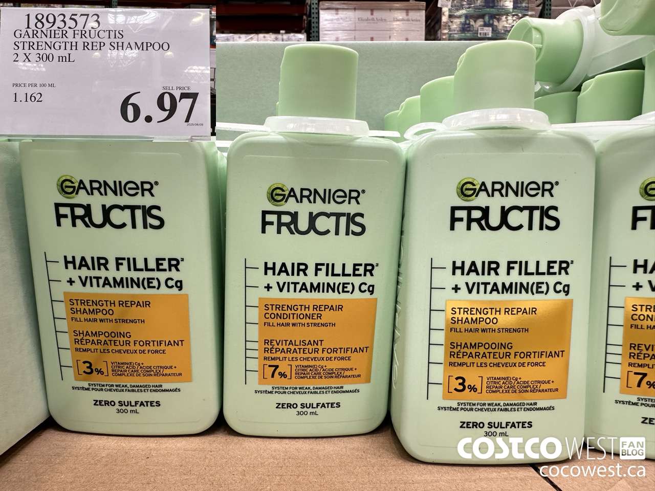 1893573 GARNIER FRUCTIS STRENGTH REP SHAMPOO 2 X 300M $6.97