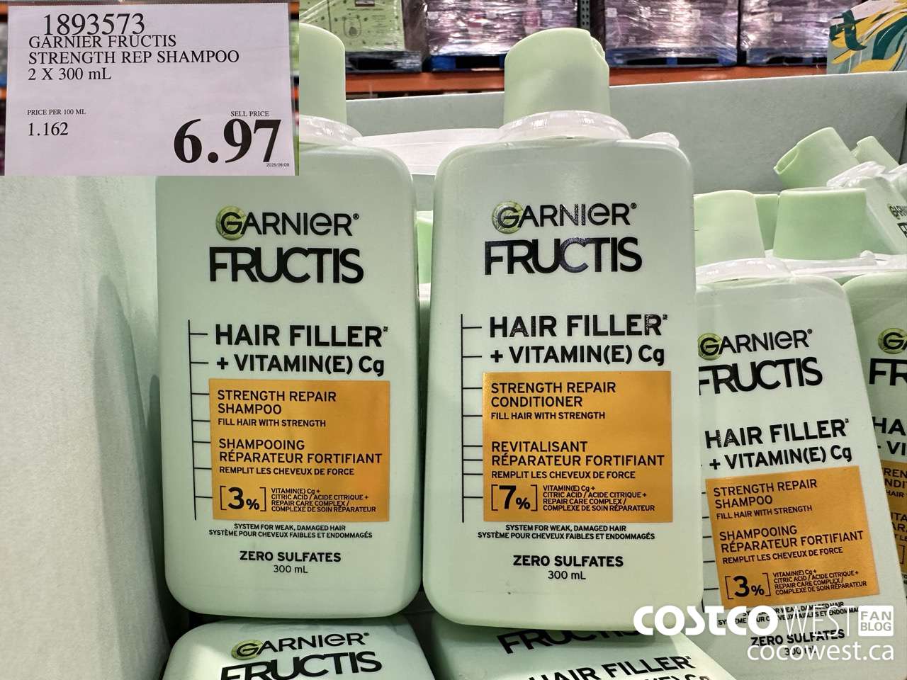 1893573 GARNIER FRUCTIS STRENGTH REP SHAMPOO 2 X 300M $6.97