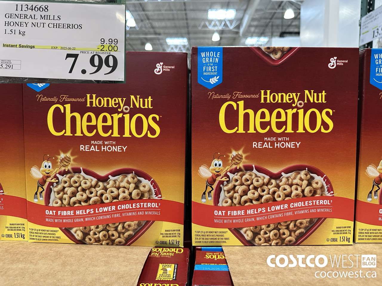 1134668 GENERAL MILLS HONEY NUT CHEERIOS 1.51 kg ($2.00 INSTANT SAVINGS EXPIRES ON 2025-06-22) $7.99