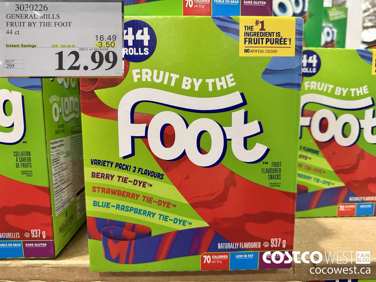 3030226 GENERAL MILLS FRUIT BY THE FOOT 44 ct ($3.50 INSTANT SAVINGS EXPIRES ON 2025-06-29) $12.99