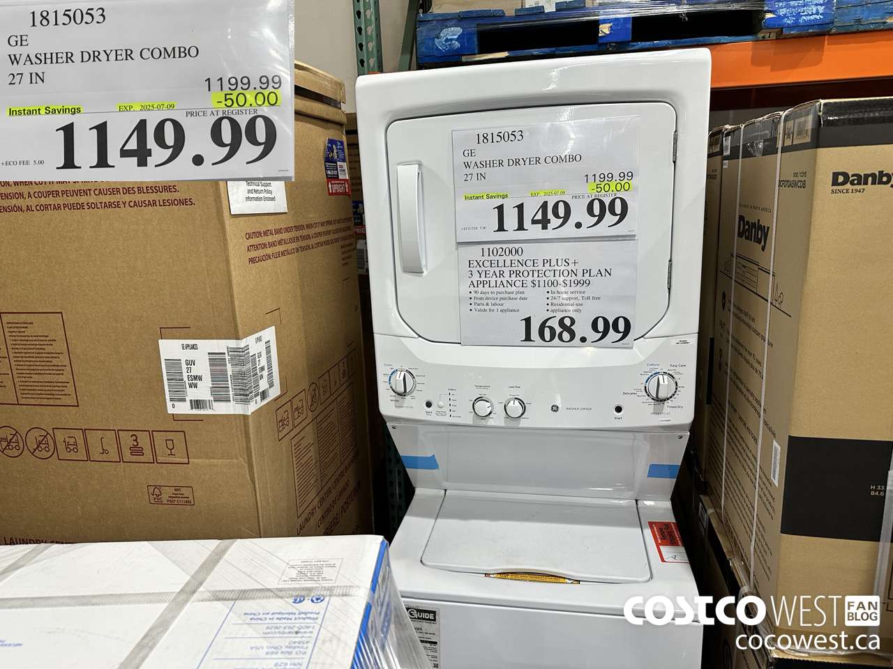 1815053 GE WASHER DRYER COMBO 27IN ($50.00 INSTANT SAVINGS EXPIRES ON 2025-07-09) $1149.99