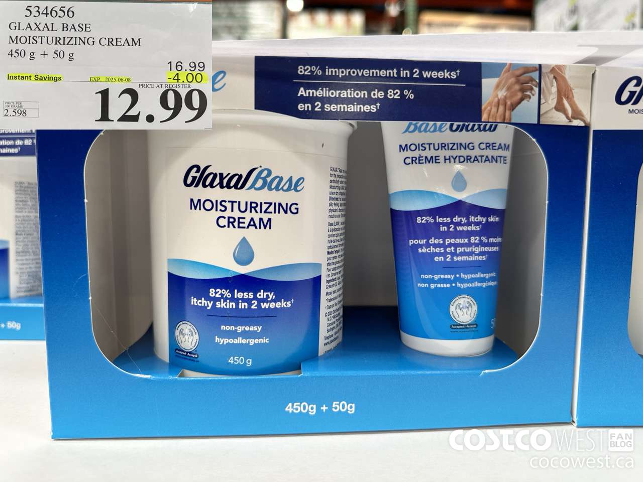 534656 GLAXAL BASE CREAM 450g + 50 g ($4.00 INSTANT SAVINGS EXPIRES ON 2025-06-08) $12.99