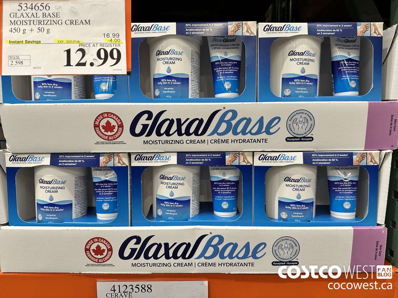 534656 GLAXAL BASE CREAM 450g + 50 g ($4.00 INSTANT SAVINGS EXPIRES ON 2025-07-06) $12.99