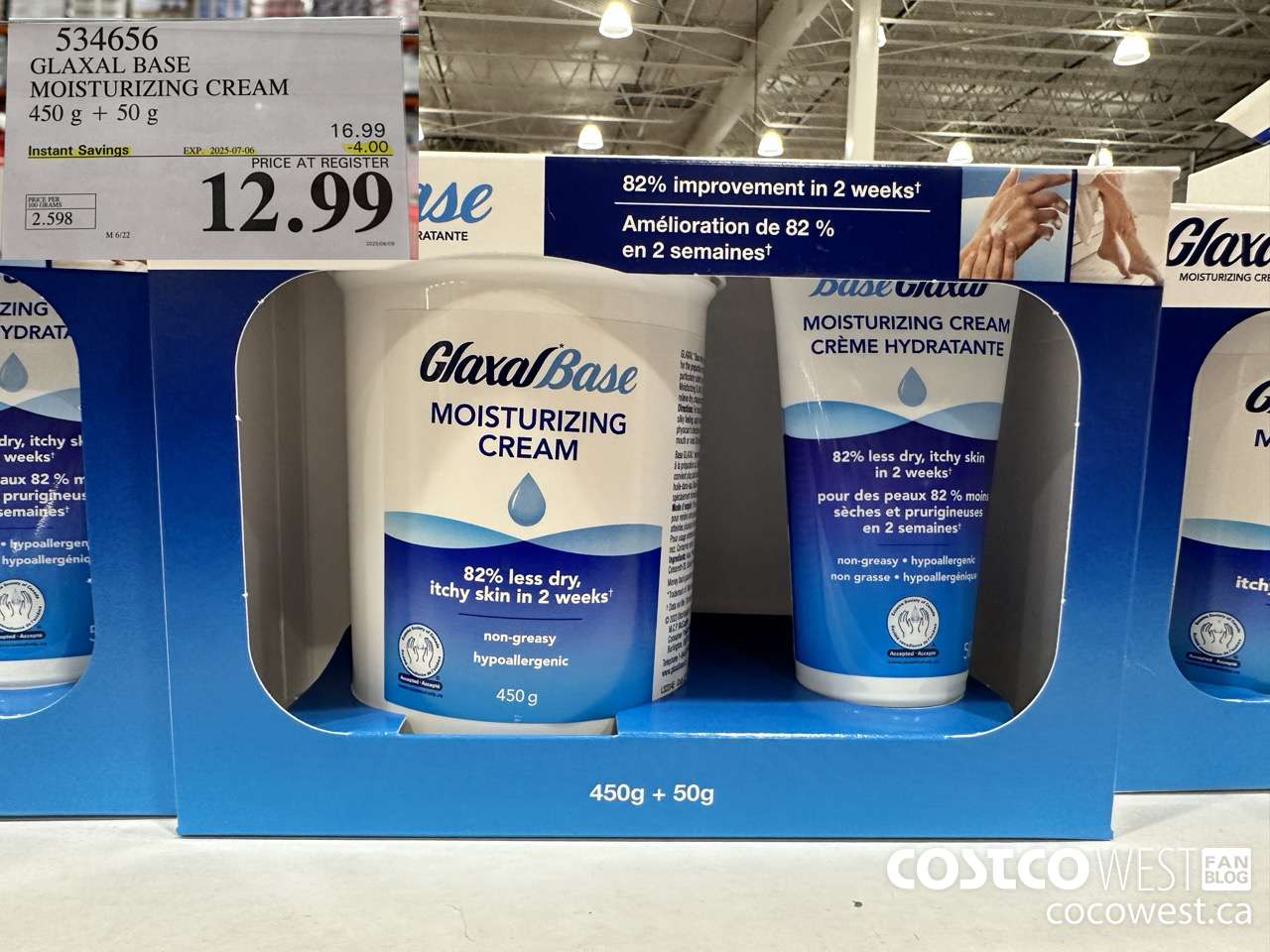 534656 GLAXAL BASE CREAM 450g + 50 g ($4.00 INSTANT SAVINGS EXPIRES ON 2025-07-06) $12.99