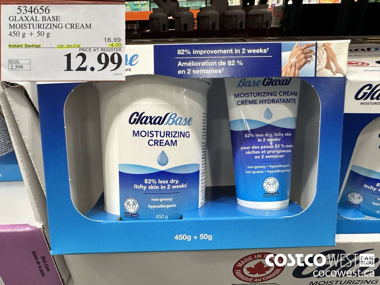 534656 GLAXAL BASE CREAM 450g + 50 g ($4.00 INSTANT SAVINGS EXPIRES ON 2025-07-06) $12.99