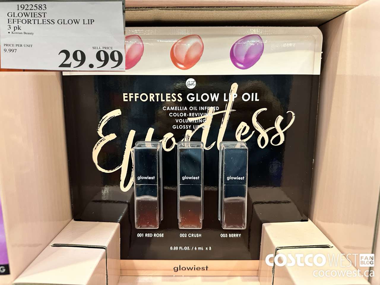 1922583 GLOWIEST EFFORTLESS GLOW LIP 3PK $29.99