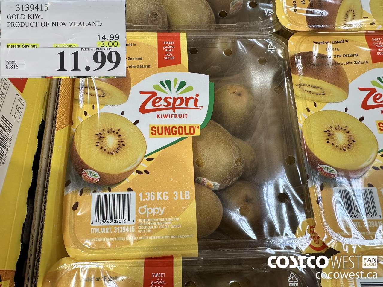 3139415 GOLD KIWI FRUIT PRODUCT OF NEW ZEALAND ($3.00 INSTANT SAVINGS EXPIRES ON 2025-06-22) $11.99