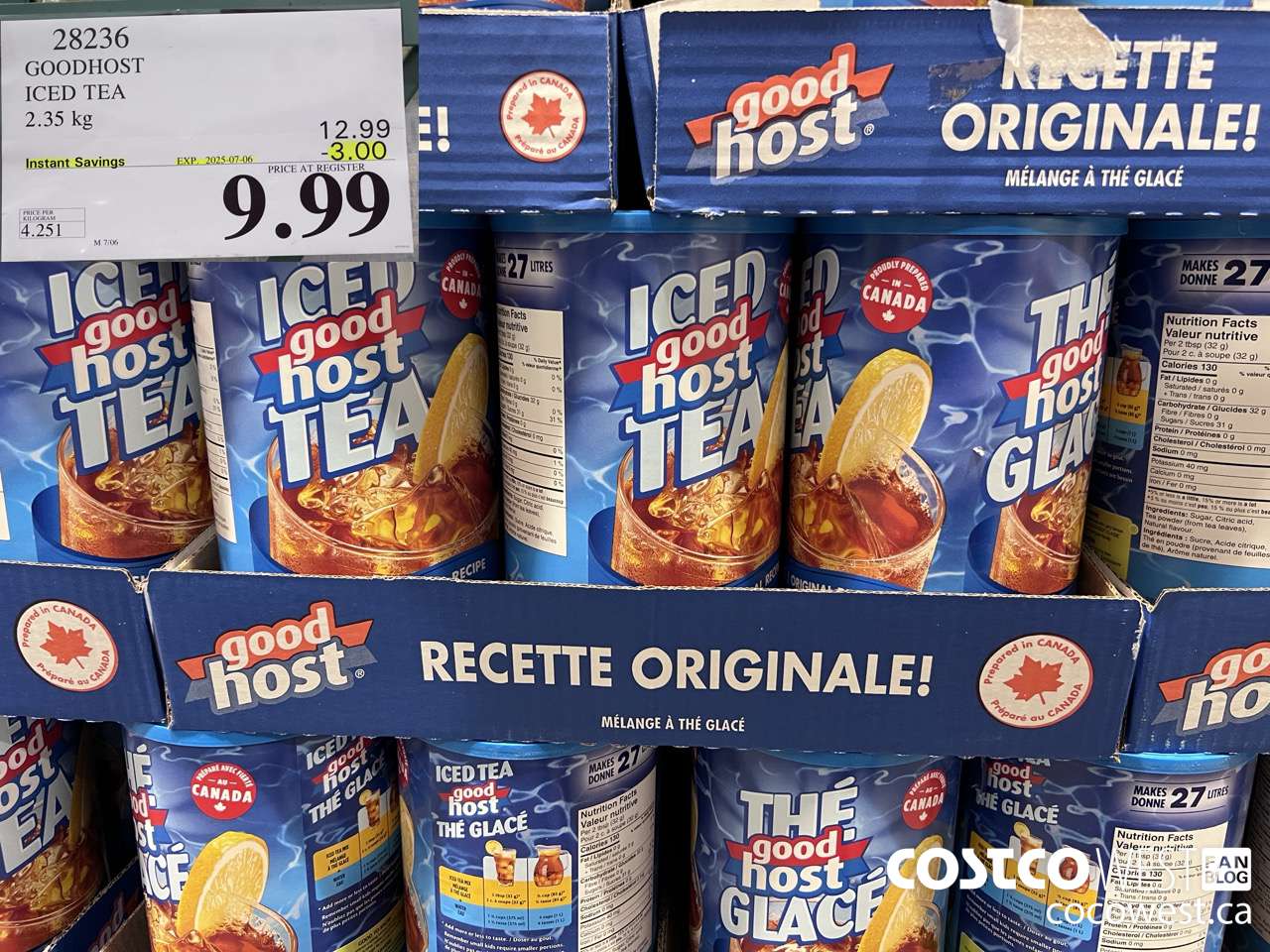 28236 GOODHOST ICED TEA 2.35 kg ($3.00 INSTANT SAVINGS EXPIRES ON 2025-07-06) $9.99