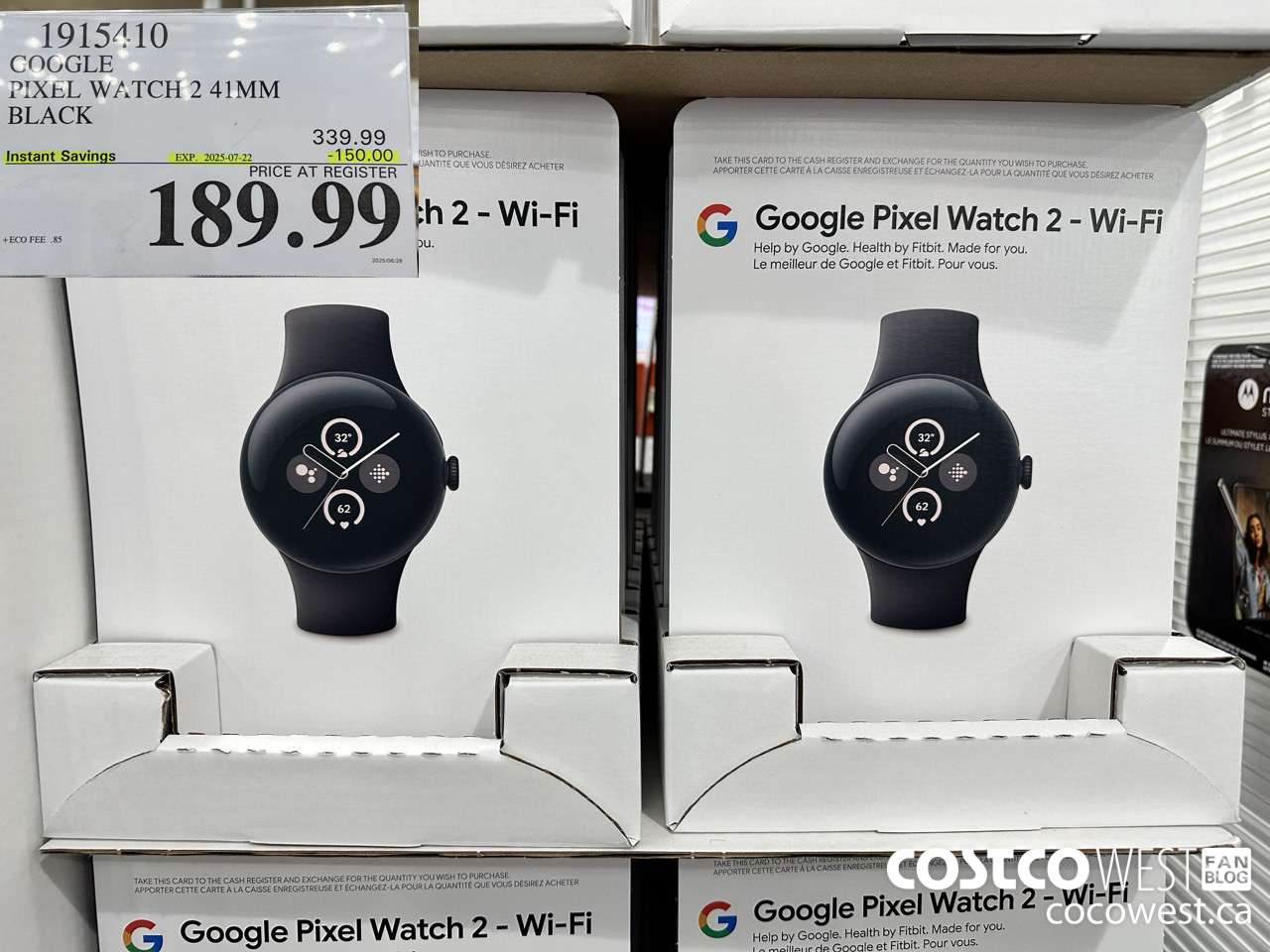 1915410 GOOGLE PIXEL WATCH 2 41MM BLACK ($150.00 INSTANT SAVINGS EXPIRES ON 2025-07-22) $189.99