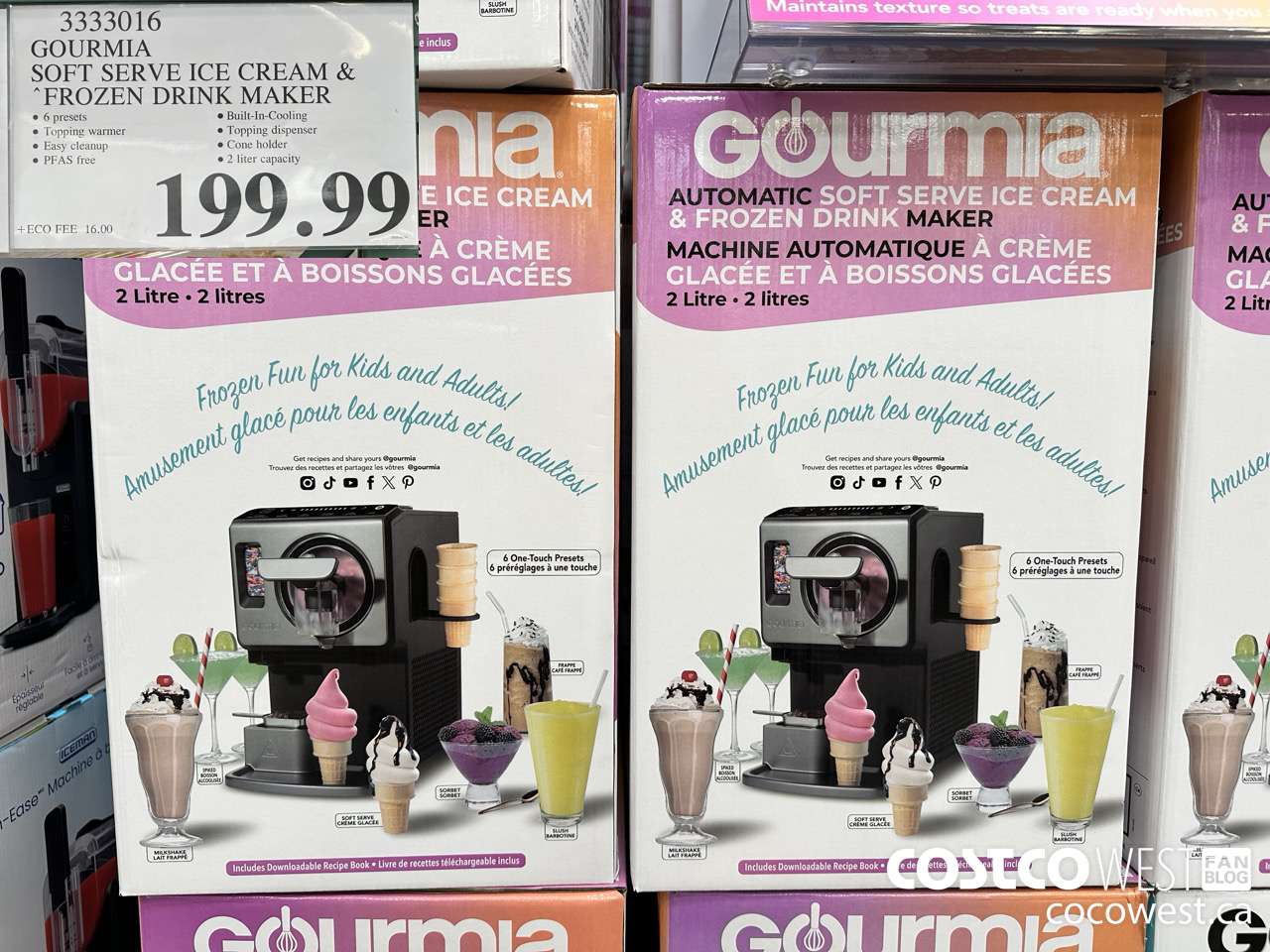 3333016 GOURMIA SOFT SERVE ICE CREAM & FROZEN DRINK MAKER $199.99