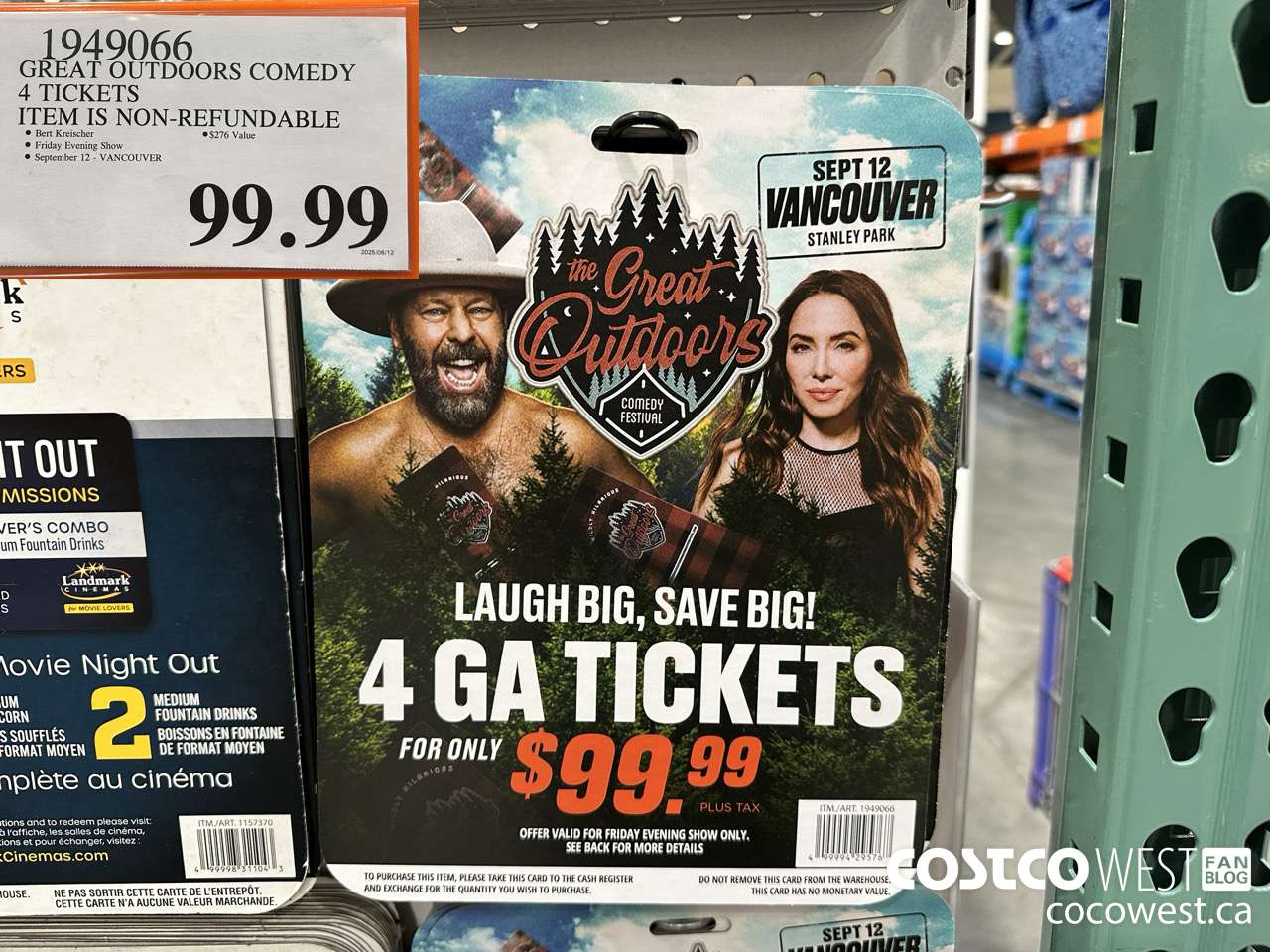 1949066 GREAT OUTDOORS COMEDY 4 TICKETS ITEM IS NON-REFUNDABLE $99.99