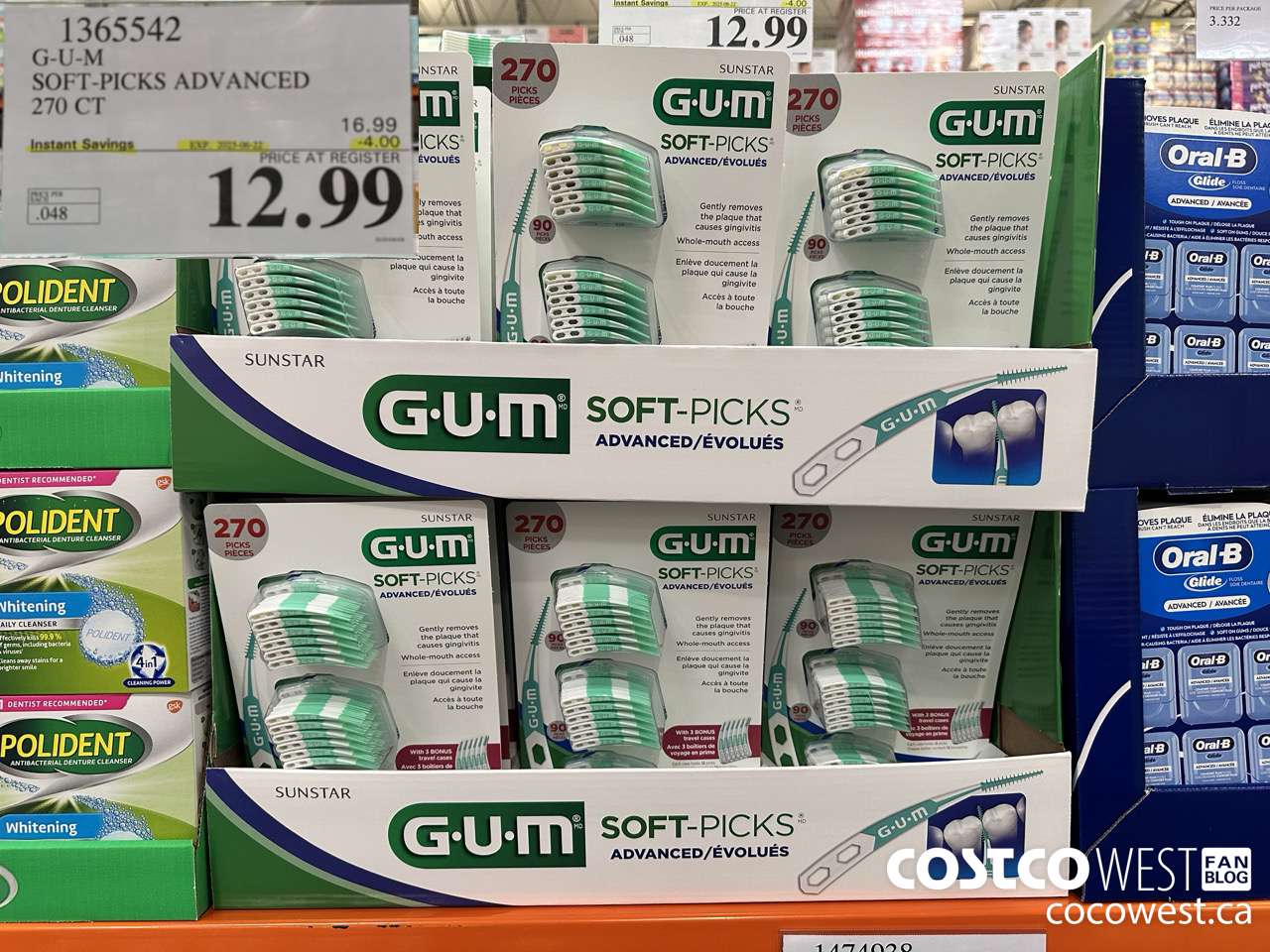 1365542 G-U-M SOFT-PICKS ADVANCED 270 CT ($4.00 INSTANT SAVINGS EXPIRES ON 2025-06-22) $12.99