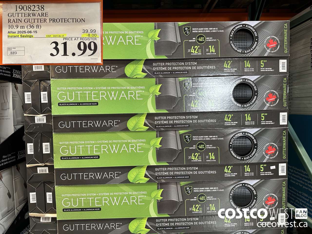 1908238 GUTTERWARE RAIN GUTTER PROTECTION 10.9M (36FT) ($8.00 INSTANT SAVINGS EXPIRES ON 2025-06-15) $31.99