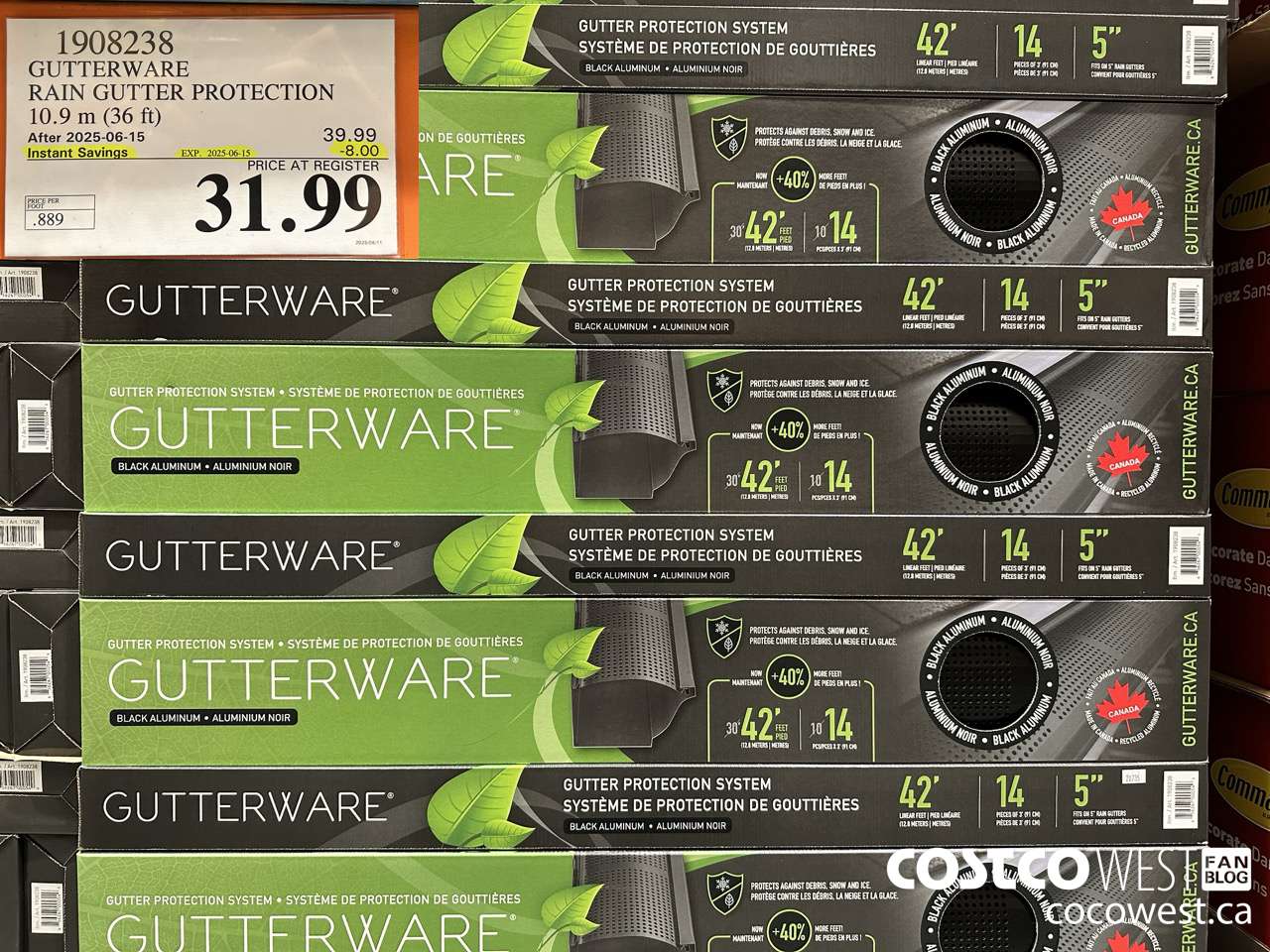 1908238 GUTTERWARE RAIN GUTTER PROTECTION 10.9M (36FT) ($8.00 INSTANT SAVINGS EXPIRES ON 2025-06-15) $31.99