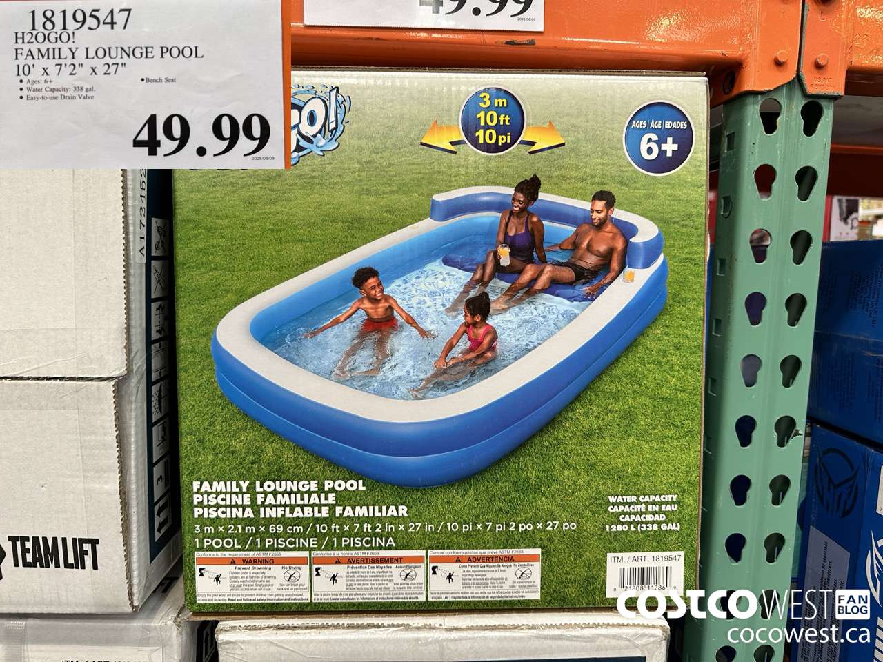 1819547 H2OGO! FAMILY LOUNGE POOL 10' X 7'2