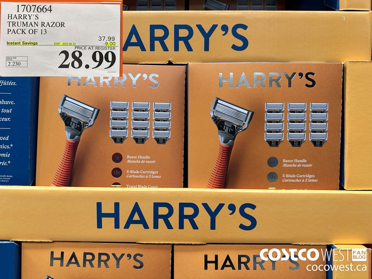 1707664 HARRY'S TRUMAN TRUMAN WET SHAVE RAZOR 13 CARTS + BLADE COVER ($9.00 INSTANT SAVINGS EXPIRES ON 2025-06-22) $28.99