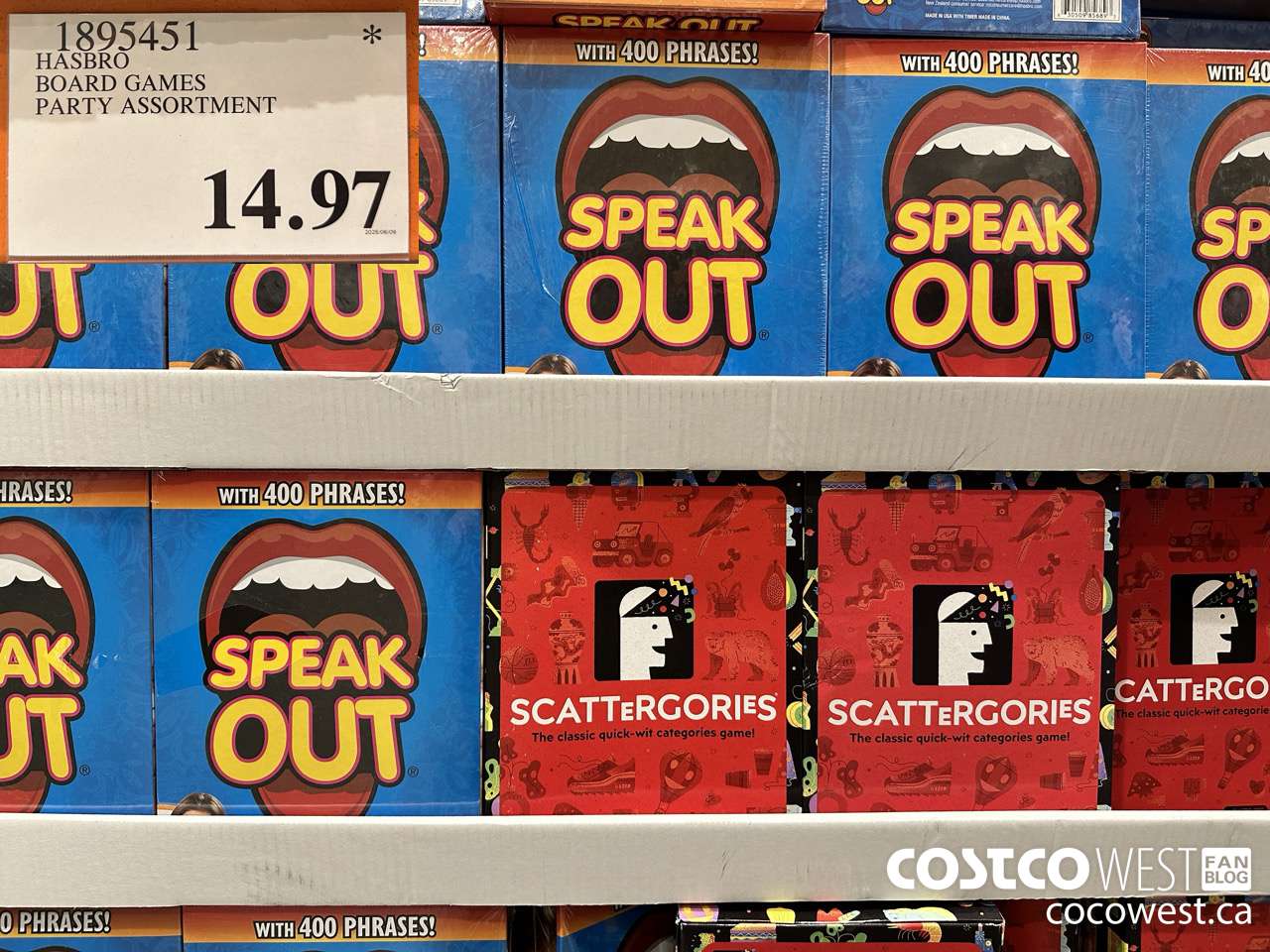 1895451 HASBRO BOARD GAMES PARTY ASSORTMENT $14.97