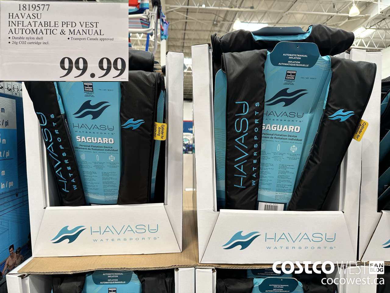 1819577 HAVASU INFLATABLE PFD VEST AUTOMATIC & MANUAL $999.99