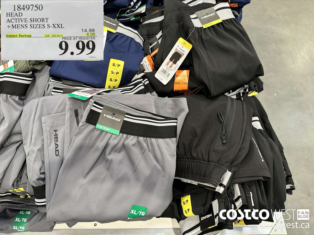 1849750 HEAD ACTIVE SHORT MENS SIZES S-XXL ($5.00 INSTANT SAVINGS EXPIRES ON 2025-06-15) $9.99