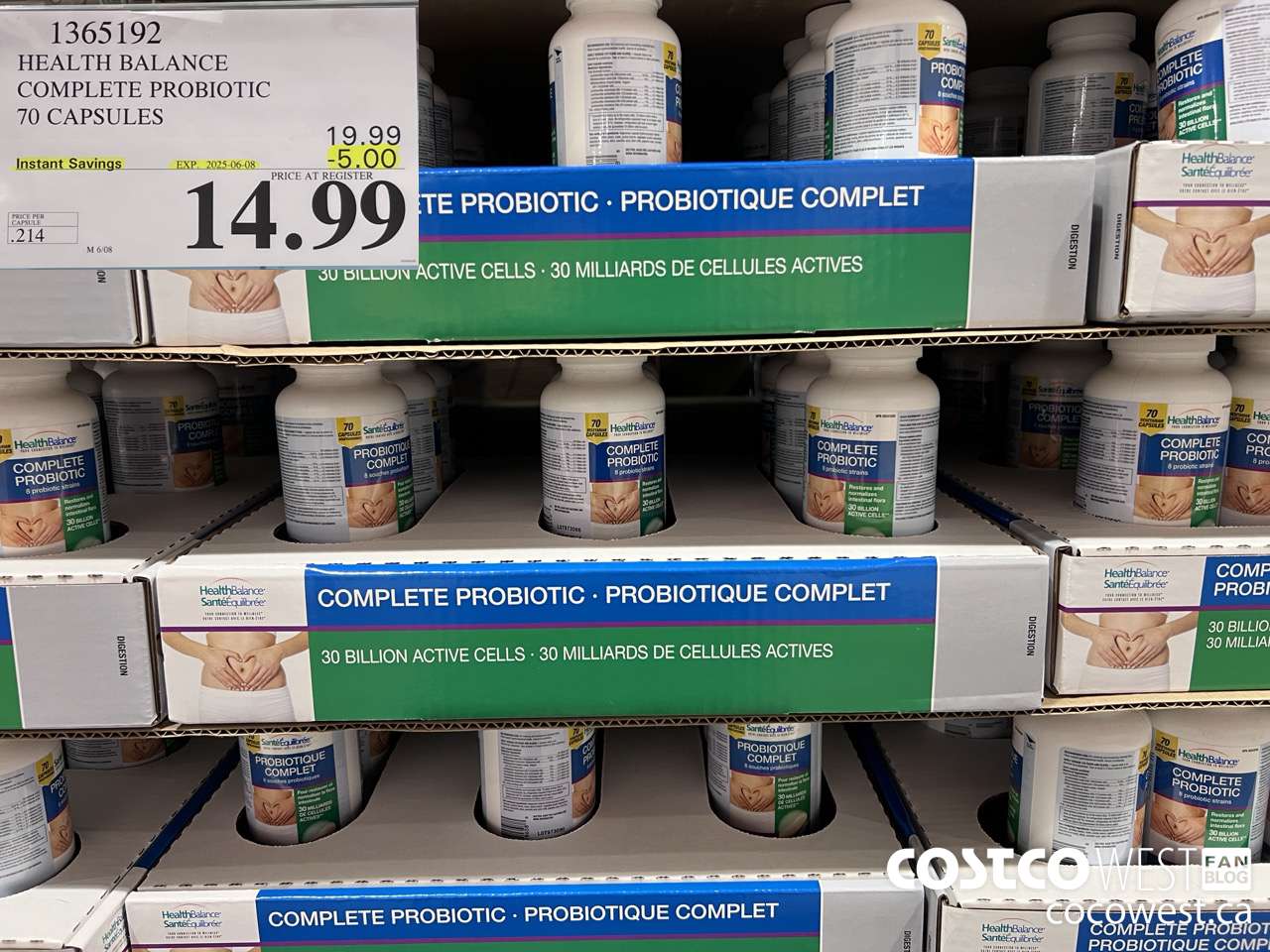 1365192 HEALTH BALANCE COMPLETE PROBIOTIC 70 CAPSULES ($5.00 INSTANT SAVINGS EXPIRES ON 2025-06-08) $14.99