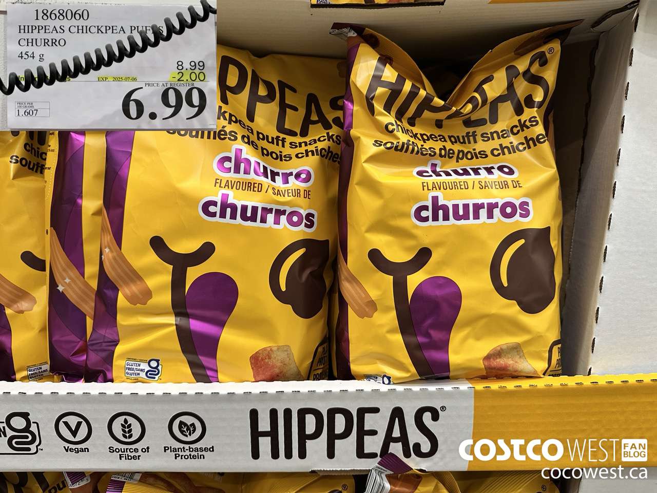 1868060 HIPPEAS CHICKPEA PUFFS CHURRO 454G ($2.00 INSTANT SAVINGS EXPIRES ON 2025-07-06) $6.99
