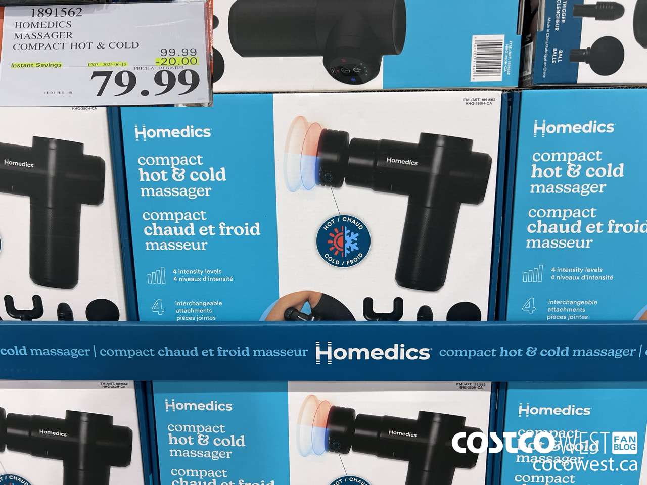 1891562 HOMEDICS MASSAGER COMPACT HOT & COLD ($20.00 INSTANT SAVINGS EXPIRES ON 2025-06-15) $79.99