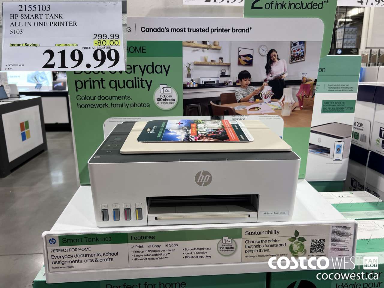 2155103 HP SMART TANK ALL IN ONE PRINTER 5103 ($80.00 INSTANT SAVINGS EXPIRES ON 2025-06-08) $219.99