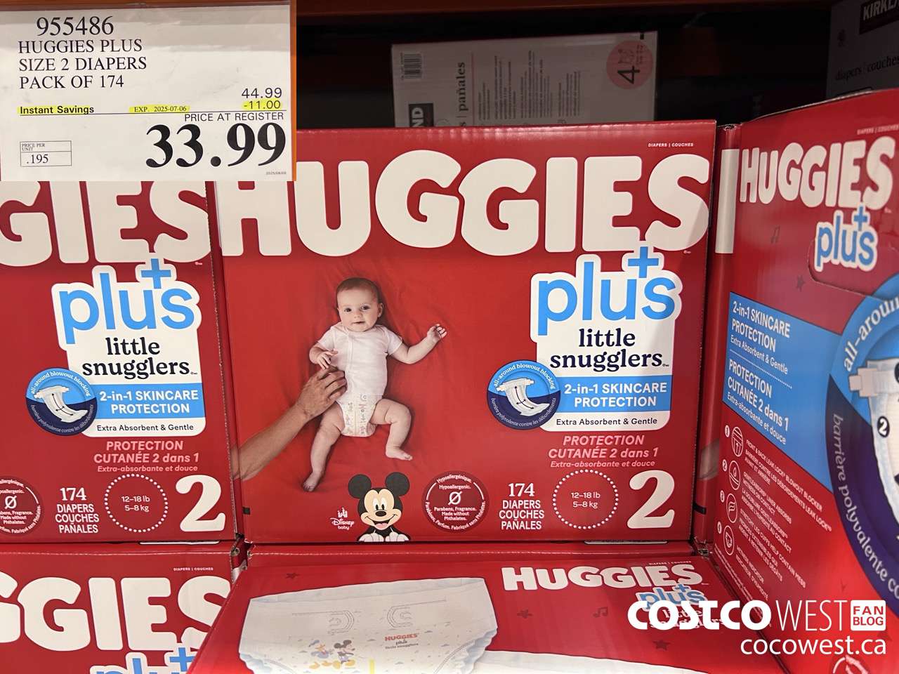 955486 HUGGIES LITTLE SNUGGLE SIZE 2 DIAPERS PACK OF 174 ($11.00 INSTANT SAVINGS EXPIRES ON 2025-07-06) $33.99