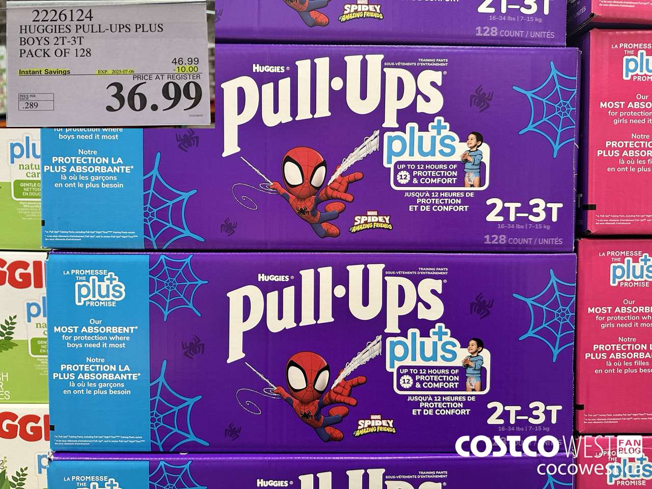 2226124 HUGGIES PULL-UPS PLUS BOYS 2T-3T PACK OF 128 ($10.00 INSTANT SAVINGS EXPIRES ON 2025-07-06) $36.99