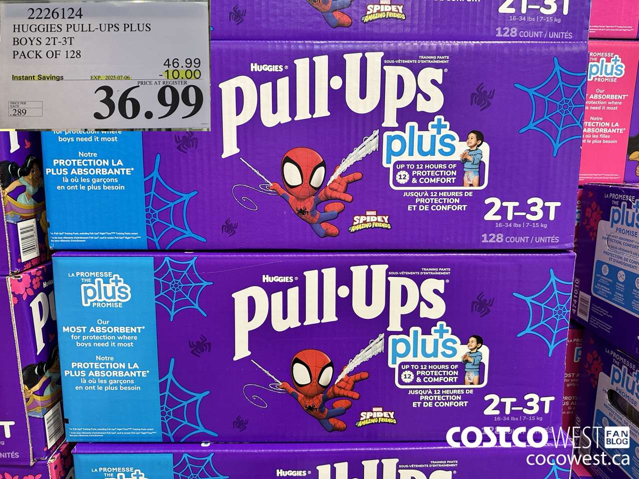 2226124 HUGGIES PULL-UPS PLUS BOYS 2T-3T PACK OF 128 ($10.00 INSTANT SAVINGS EXPIRES ON 2025-07-06) $36.99