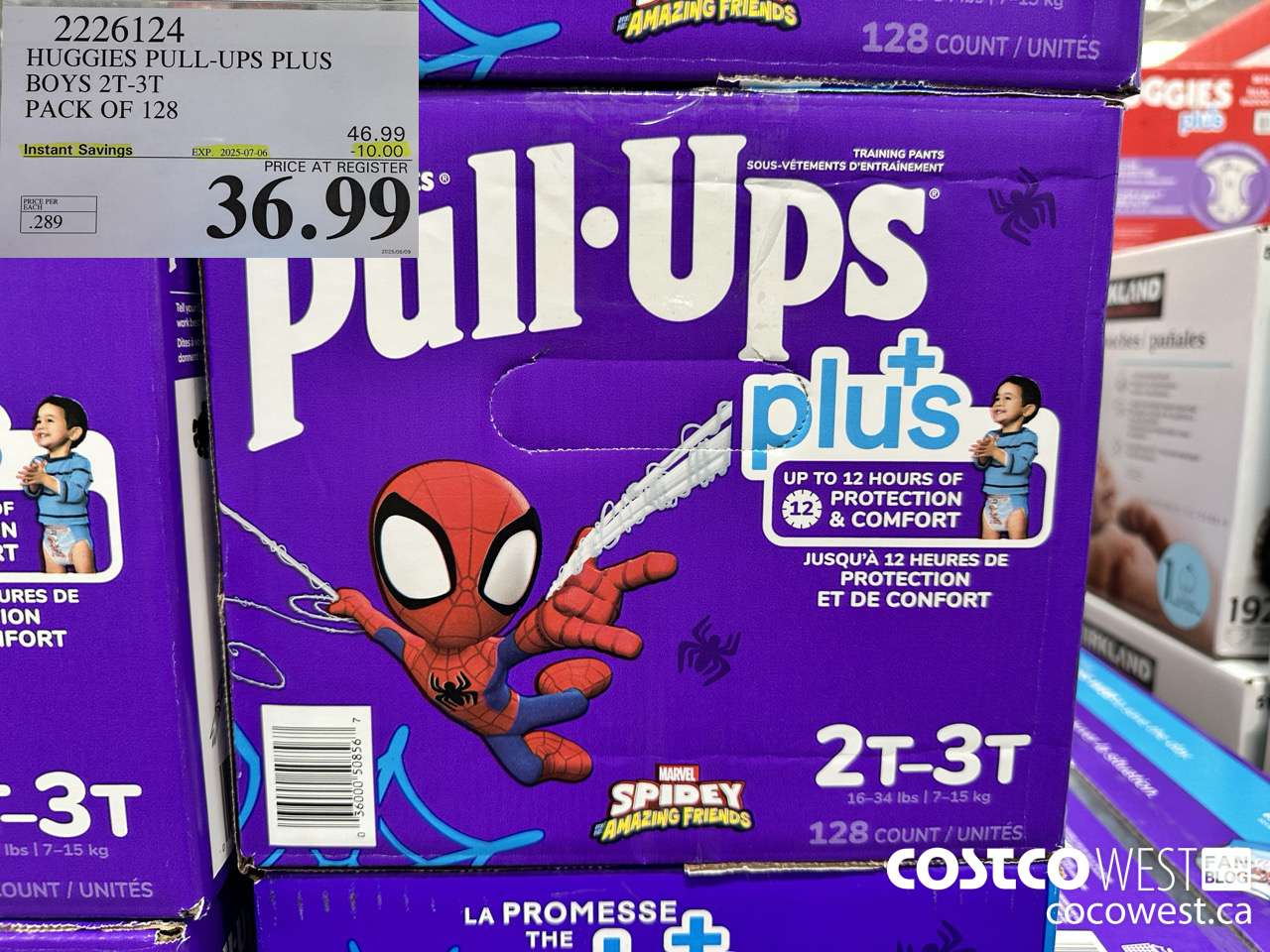 2226124 HUGGIES PULL-UPS PLUS BOYS 2T-3T PACK OF 128 ($10.00 INSTANT SAVINGS EXPIRES ON 2025-07-06) $36.99