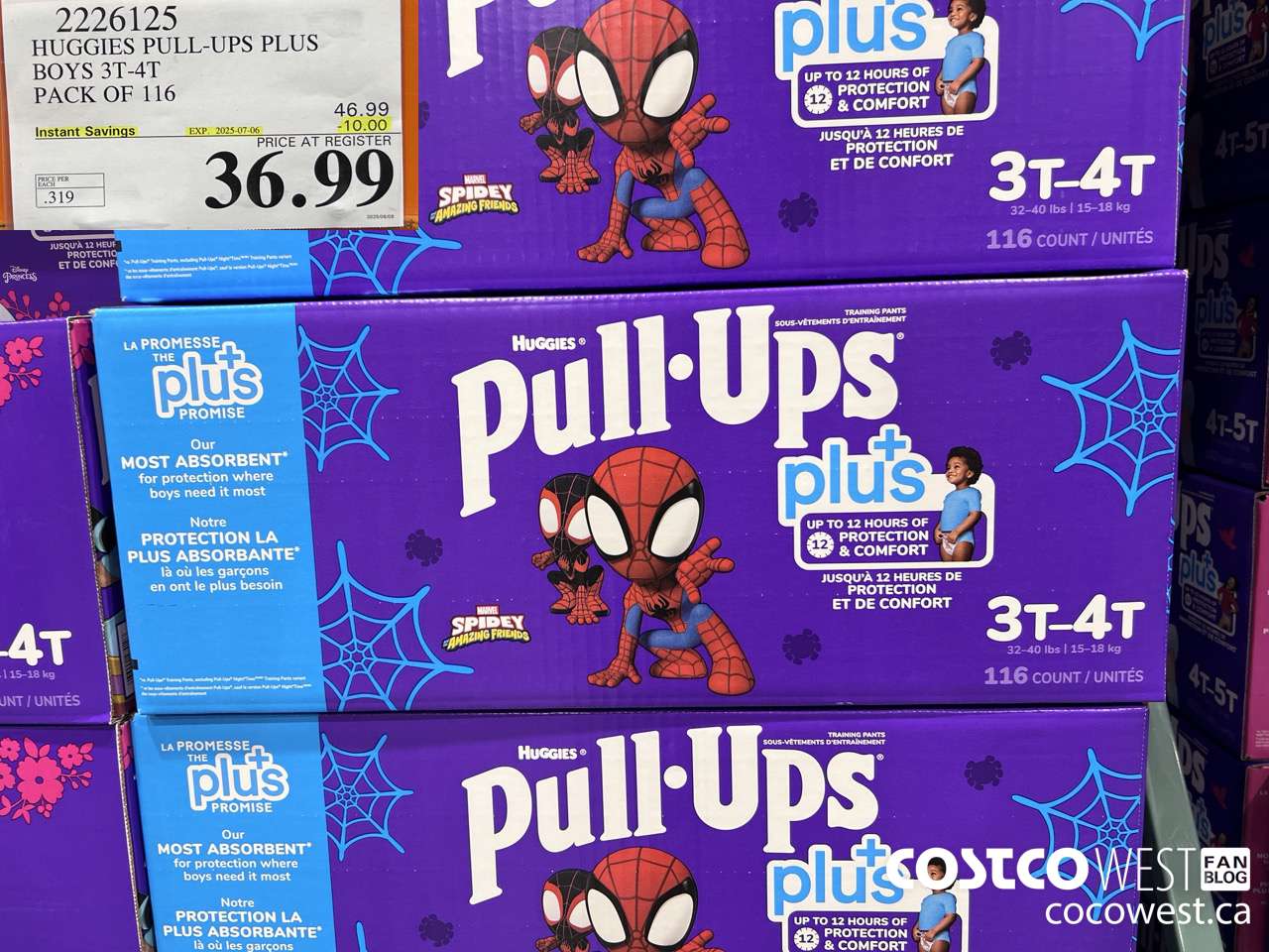 2226125 HUGGIES PULL-UPS PLUS BOYS 3T-4T PACK OF 116 ($10.00 INSTANT SAVINGS EXPIRES ON 2025-07-06) $36.99