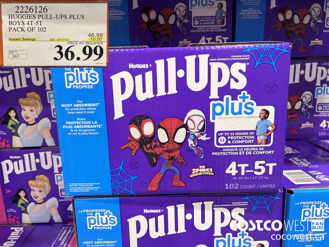 2226126 HUGGIES PULL-UPS PLUS BOYS 4T-5T PACK OF 102 ($10.00 INSTANT SAVINGS EXPIRES ON 2025-07-06) $36.99