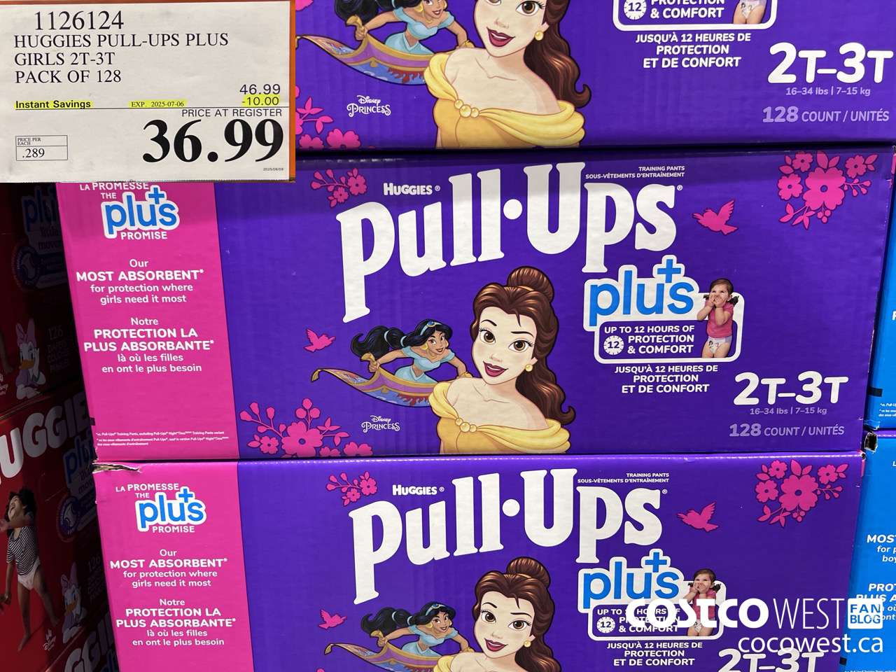 1126124 HUGGIES PULL-UPS PLUS GIRLS 2T-3T PACK OF 128 ($10.00 INSTANT SAVINGS EXPIRES ON 2025-07-06) $36.99