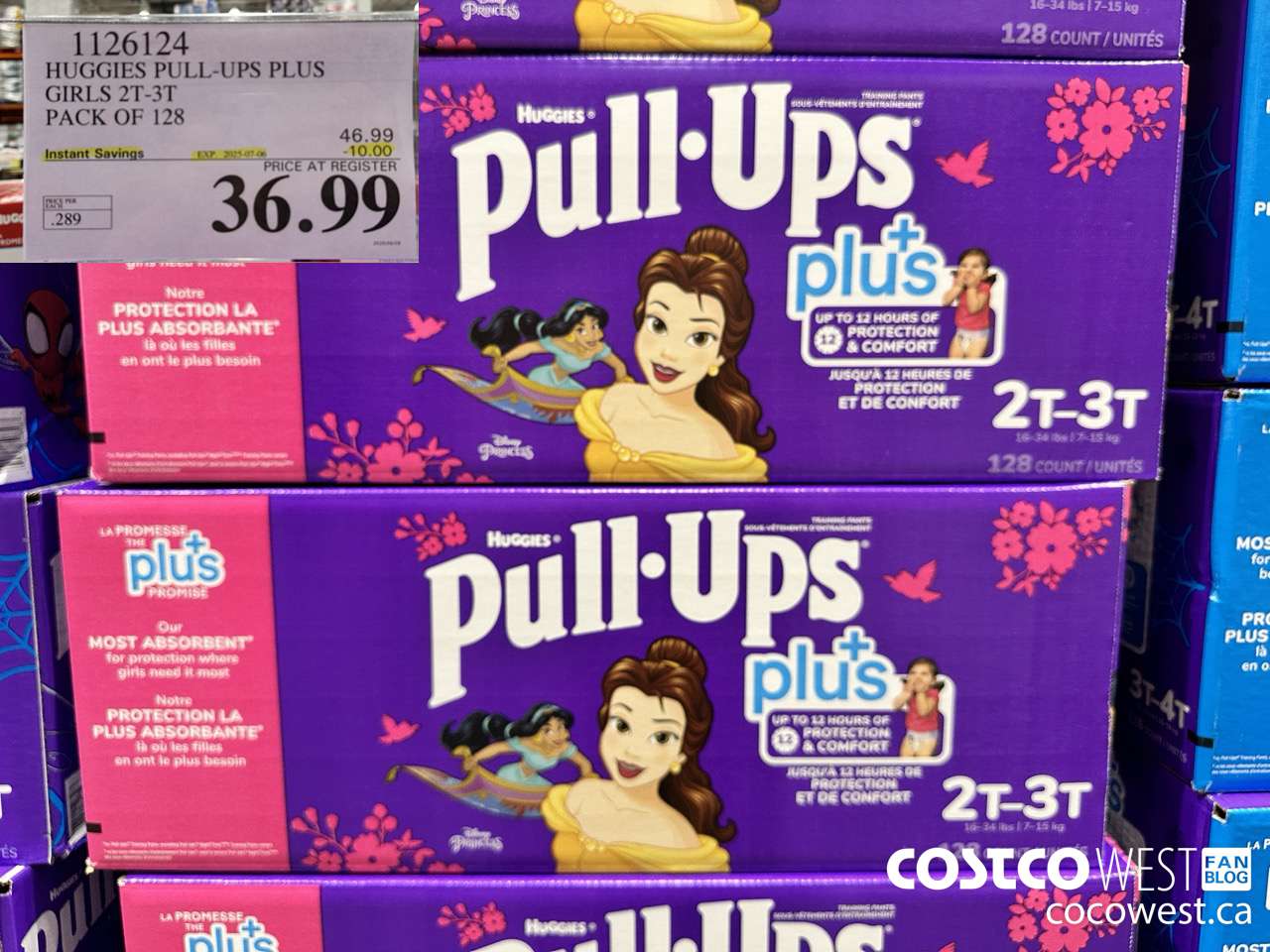 1126124 HUGGIES PULL-UPS PLUS GIRLS 2T-3T PACK OF 128 ($10.00 INSTANT SAVINGS EXPIRES ON 2025-07-06) $36.99