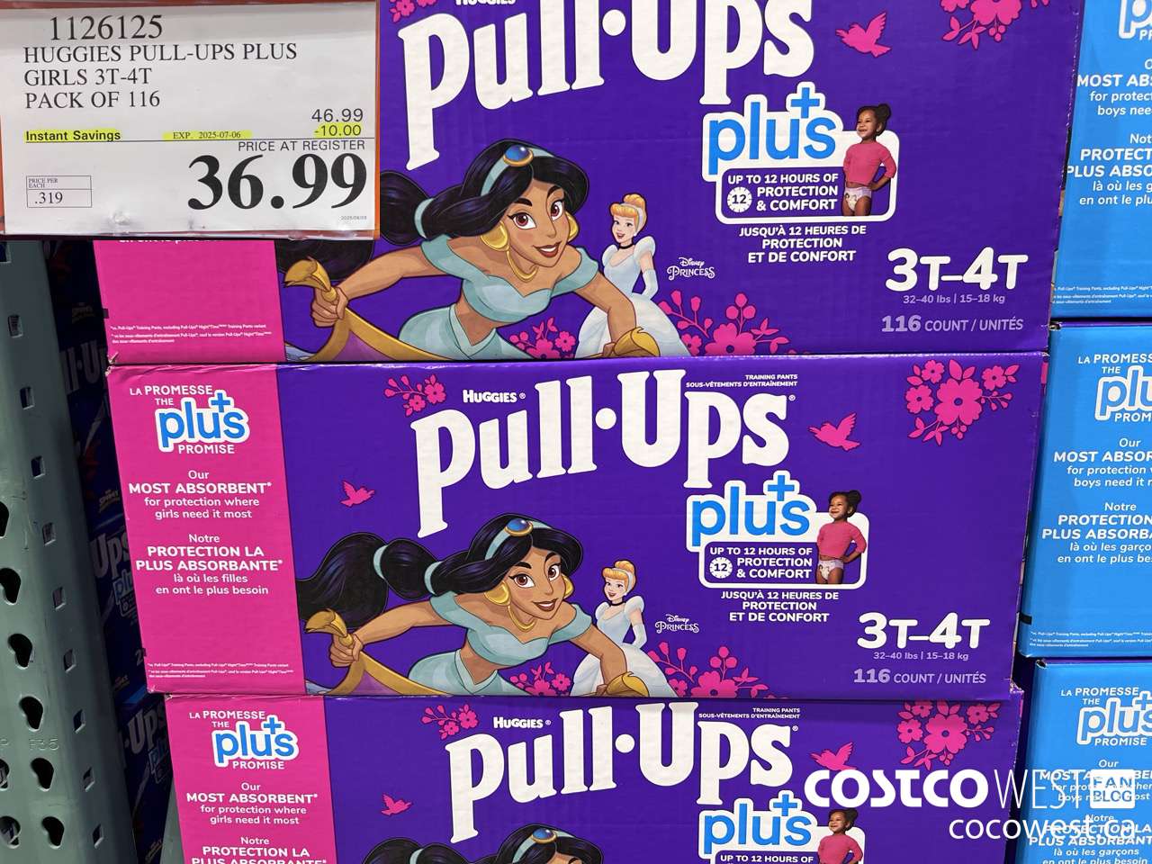 1126125 HUGGIES PULL-UPS PLUS GIRLS 3T-4T PACK OF 116 ($10.00 INSTANT SAVINGS EXPIRES ON 2025-07-06) $36.99
