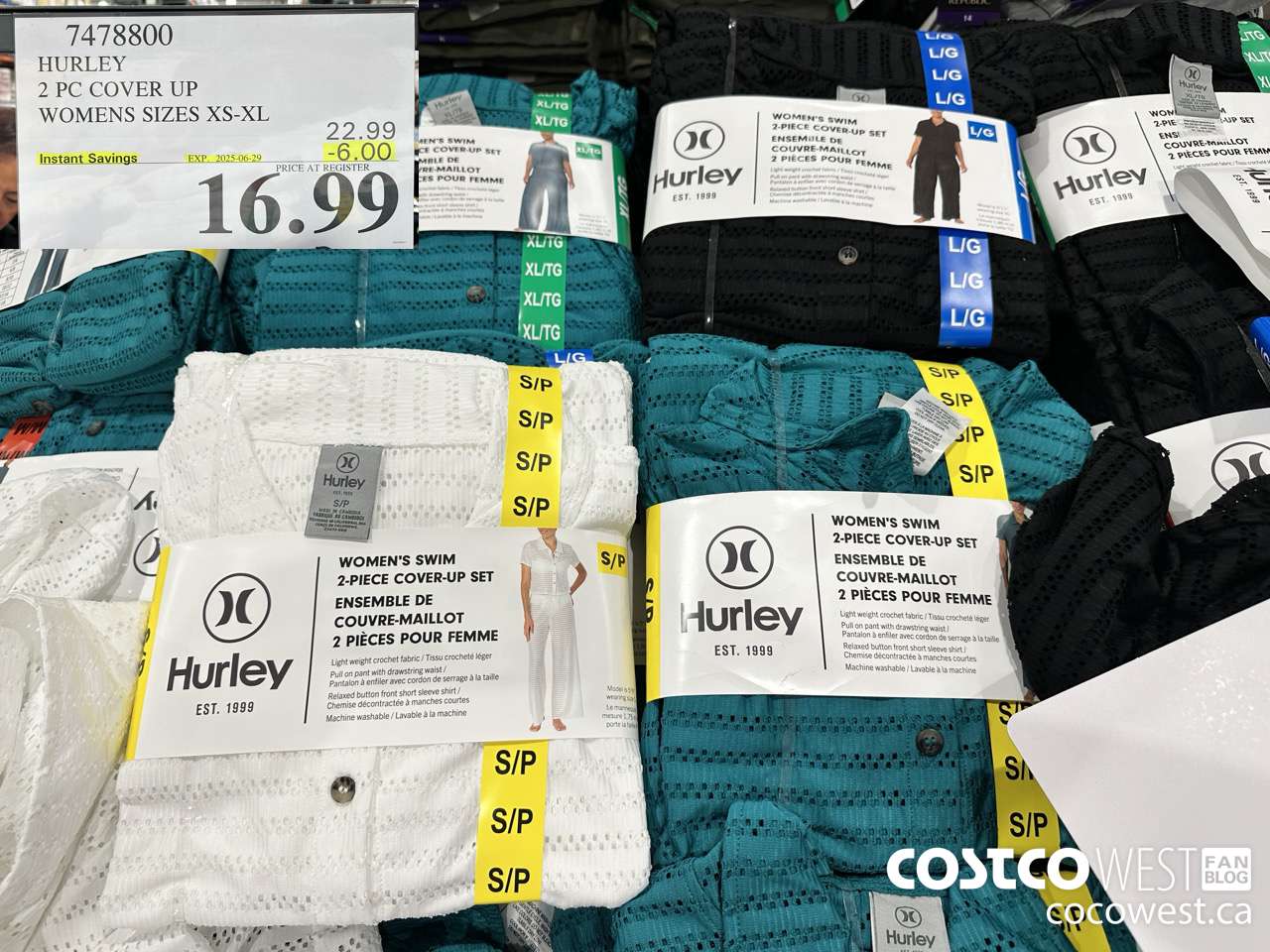 7478800 HURLEY 2 PC COVER UP WOMENS SIZES XS-XL ($6.00 INSTANT SAVINGS EXPIRES ON 2025-06-29) $16.99