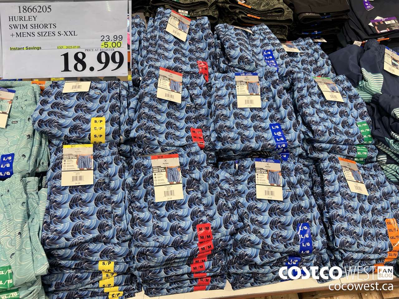 1866205 HURLEY SWIM SHORTS MENS SIZES S-XXL ($5.00 INSTANT SAVINGS EXPIRES ON 2025-07-06) $18.99