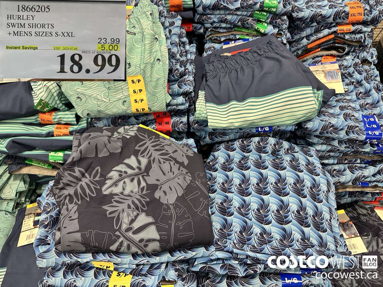 1866205 HURLEY SWIM SHORTS MENS SIZES S-XXL ($5.00 INSTANT SAVINGS EXPIRES ON 2025-07-06) $18.99