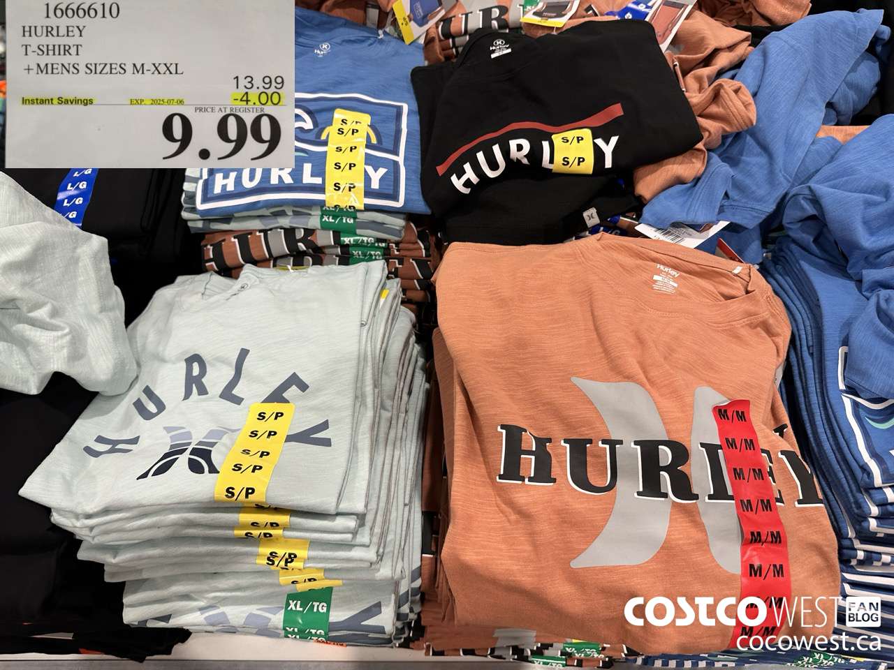 1666610 HURLEY T-SHIRT MENS SIZES M-XXL ($4.00 INSTANT SAVINGS EXPIRES ON 2025-07-06) $9.99