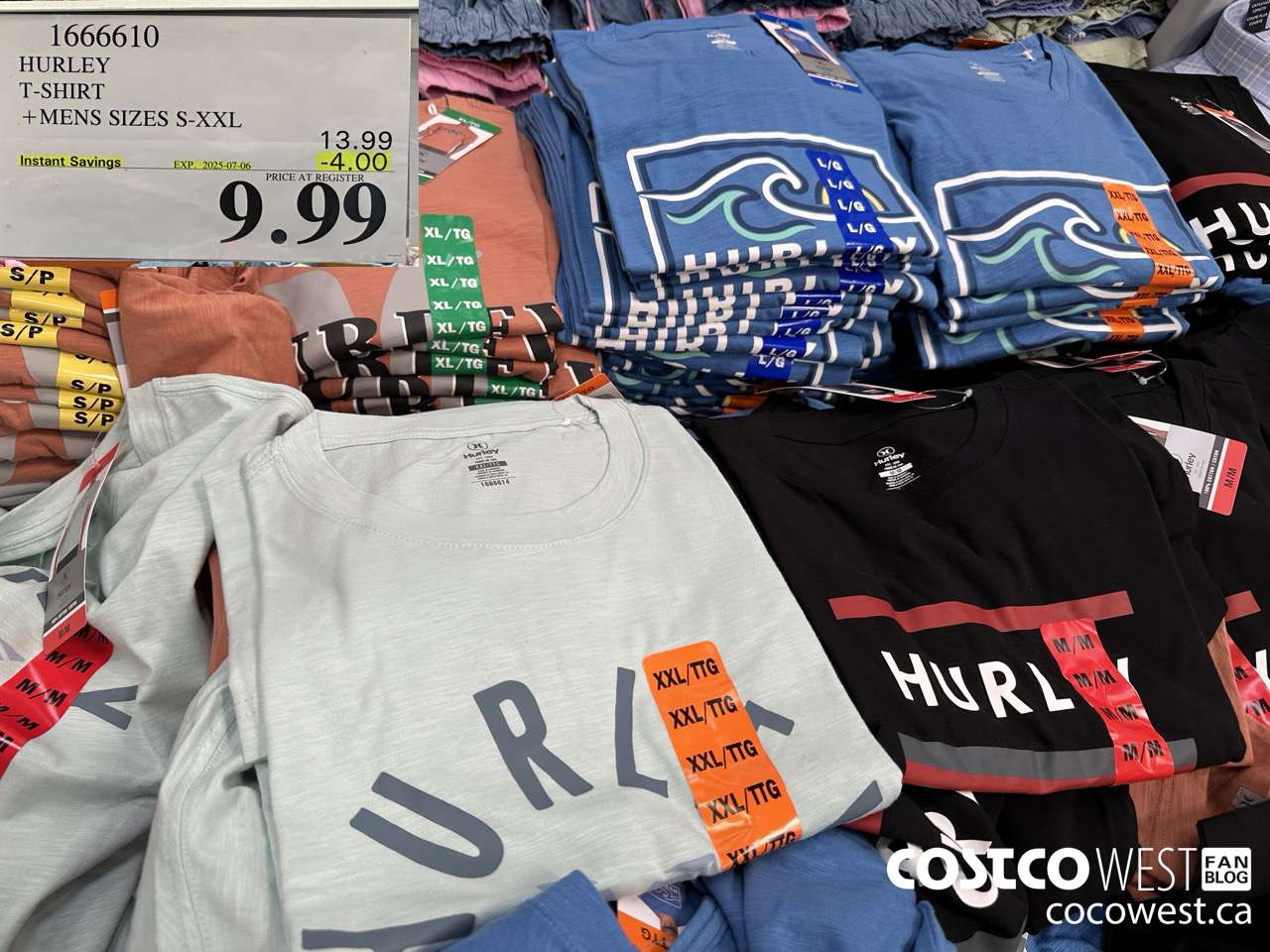 1666610 HURLEY T-SHIRT MENS SIZES S-XXL ($4.00 INSTANT SAVINGS EXPIRES ON 2025-07-06) $9.99